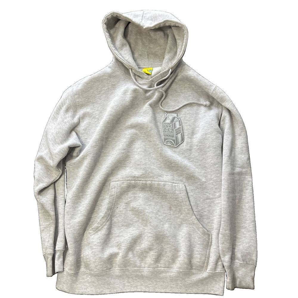 Lyrical Lemonade Monochrome Patch Hoodie Heather Gray Men's Size M Streetwear